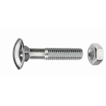 Schlossschrauben M6 x 20 mm, 100 Stück Schlossschrauben