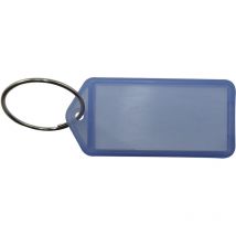 Schlüsselanhänger Nr. 10150 – Kunststoff transparent blau – 27 x 60 mm – 100 Stück