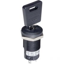 NKK Switches CKM13EFW01 CKM13EFW01 Schlüsselschalter 250 V/AC 3 A 1 x Ein/Aus/Ein 2 x 45 ° 1 St.