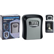 BigBuy Home Schlüsselaufbewahrungssafe – 4-stelliges Zahlenschloss – korrosionsbeständige Stahlkonstruktion – 8 x 10 x 8 cm