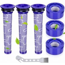 7 pré- et Filtre pour aspirateur de remplacement, Pour Dyson V8 Et V7 Filtre aspirateur Sans Fil Ensemble De Filtres, 3 Post-filtres HEPA, 3