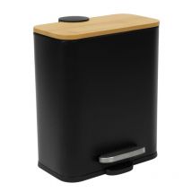 Schmaler Badezimmerkorb mit Bambus zetru, 5 l