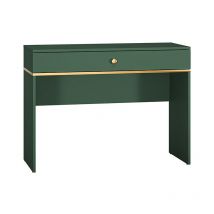 Schminktisch in grün mit goldfarbenen Akzenten FASANO-131, b/h/t ca. 100/79/40 cm
