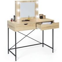 Schminktisch louisa Industriedesign mit LED-Spiegel