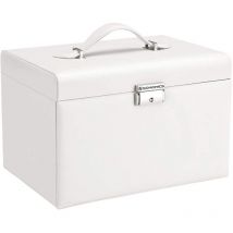 Schmuckkästchen mit 2 Schubladen und Spiegel - Weiß