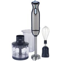 Jata Stabmixer JEBT5026 1000 W Edelstahl 2 Geschwindigkeiten Zubehör: Schneebesen Zerkleinerer 600 ml Messbecher