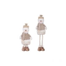 Schneemann 50-75cm Weihnachtsdekoration, brauner Weihnachtswichtel auf teleskopischen Beinen.
