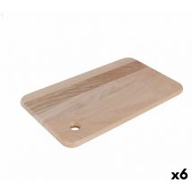 Schneidebrett quttinquttin quttin braun Holz 37 x 22 cm (6 Stück)
