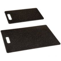 Schneidebrettset, Polypropylen, 2 Stück, schwarz