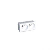Schneider Electric - Schneider ALB44222 - Altira - 2P+E double sockets - polar white
