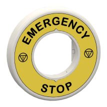 Schneider Electric - ZBY9W3B330 Schildträger (ø) 60 mm emergency stop Gelb, Grau 1 St.