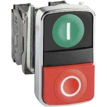 ZB4BA7120 Harmony ZB4BA7120 Bouton-poussoir à double touche actionneur plat 2 boutons blanc, noir décrochage par pression 1 pc(s) W16255 - Schneider