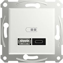 Schneider Electric - Presa Usb Asfora Bianco (lucido) Eph2770421d 1 Pz.