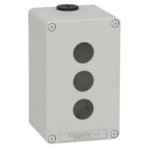 Pulsantiera in metallo grigia m30 3 fori 22mm 80x130x77 ul csa xapd2503 - Schneider