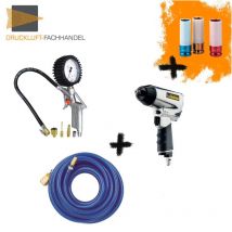 AKTION Schneider-Schlagschrauber-Set mit Reifenfüller + Stecknüsse + Druckluftschlauch