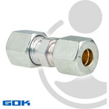 Schneidringverschraubung Typ g - Gerade Verschraubung ø 10 x ø 10 mm, Stahl verzinkt, Schneidring Messing
