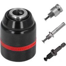 Aorsher - Schnellspannbohrfutter 1,5–13 mm, 1/2 Zoll 20UNF-Gewinde, Schraubendreher-Bohrfutteradapter, mit sds Plus, Schlagschrauber und 1/4