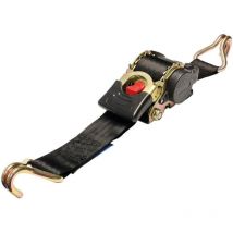 Schnellspanngurt 25 x 3000 mm Automatische Ratsche, Rundhaken 300 daN
