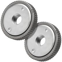 Schnellspannmutter M14 Zubehör Winkelschleifer Selbstsichernde Druckplatte für alle Winkelschleifer von AEG, Black und Decker Flex, Makita etc, Silber
