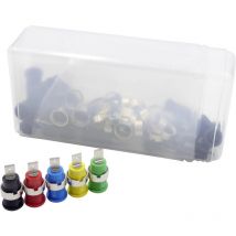 354 000056 Sicherheits-laborbuchse Schwarz, Rot, Blau, Grau, Gelb 24 St. - Schnepp