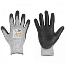 Schnittschutzhandschuhe Stufe 5 Polyurethan Beschichtung schwarz/grau 7 - Schwarz