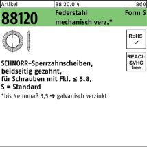 Sperrzahnscheibe R 88120 Beids.gez. S 8x13x0,8 Federst.mech.verz. 250st Schnorr