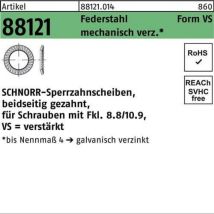 Sperrzahnscheibe R 88121 Beids.gez. Vs14x22x1,5 Federst.mech.verz. 100st Schnorr