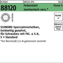 Sperrzahnscheibe r 88120 beidseitig gezahnt S20 x30 x1,5 Federstahl mechanisch verzinkt