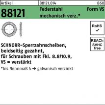 Scheiben Federstahl vs 5 mech. verzinkt mech Zn k 250 Stk - Schnorr