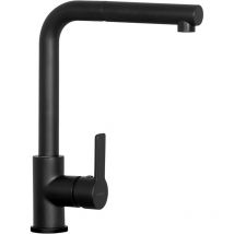 Schock - Miscelatore Aquatown Doccia con Canna Alta a Ponte e Doccetta Estraibile, Color Nero Puro, h320mm