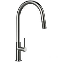 Schock - Talia - Spültischarmatur mit herausziehbarer Brause, Edelstahl 536120EDM