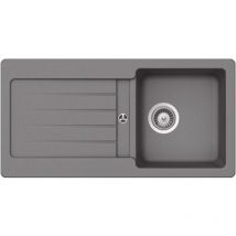 Typos - Granitspüle, 86x44 cm, mit Ablaufbedienung, Croma TYPD100SAGCR - Schock