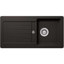 Typos - Granitspüle, 86x44 cm, mit Ablaufbedienung, Nero TYPD100SAGNE - Schock