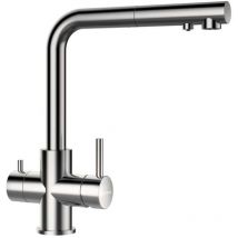 Vitus - Spültischarmatur Mit Ausziehbarem Auslauf Und Mit Filterfunktion, Edelstahl 560120edm - Schock