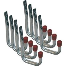 Vasalat Vas148 Vas123 - Gancio Da Parete A Forma Di U, 120 X 80 Mm, 8 Pezzi, Colore: Argento