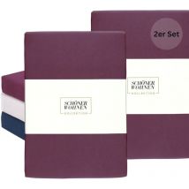 Schöner Wohnen Kinderspannbettlaken Basic - 2er Set 60x120 Cm, Beere