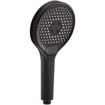Schöner Wohnen-kollektion - Handbrause glaia, wassersparender Duschkopf rund, Duschbrause mit 3 Strahlarten, Mattschwarz