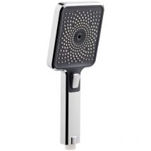 Handbrause verina, wassersparender Duschkopf eckig, Duschbrause mit 3 Strahlarten, Chrom - Schöner Wohnen-kollektion