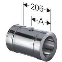 Schornstein Längenelement 205 mm mit Messöffnung Edelstahl DW DN 150
