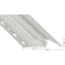Kügele - Schrägprofil Höhenausgleich Übergangsleiste 100 cm Aluminium silber