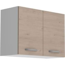 Hochschrank 2 Türen - Jackson Eiche - 80 X 36 X Höhe 58 Cm