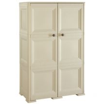 Tontarelli - Multifonctions 2 Portes 3 modules, Plastique, Angora, 79 x 47 x 125 cm