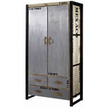 Schrank Mango 100x50x190 natur bedruckt factory 137