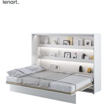 Bim Furniture - Lenart Schrankbett Wandbett bed concept 04 140x200 horizontal weiß glanz