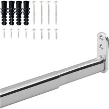 Secotec - vasalat Kleiderstange ausziehbar 90-110 cm, robust & vielseitig - ausziehbare Kleiderstange, Garderobenstange bis 20kg belastbar