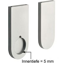 Cinetto - Schrankrohrlager zu Schrankrohr rund, Aluminium silberfarbig