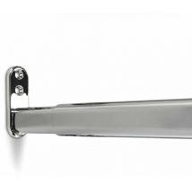 So-tech - Schrankstange verstellbar oval 22 x 15 mm l: 900 - 1100 mm Chrom poliert inklusive Stangenlager