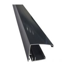 Lackiertes Polycarbonat-Kantprofil und Abdeckung 10/16/32 mm Anthrazitgrau ral 7016, e: 16/32 mm, l: 4m