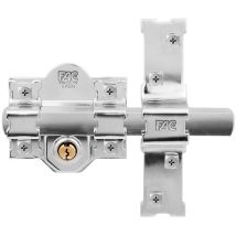 FAC – Sicherheitsbolzen 301-L/80 Nickel – 3 Schlüssel – 80mm Platte, 18mm Stange, 3mm Dick