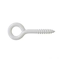 Schraubhaken, Stahl Weiß Rilsaniert, 3.5 X 25 Sc, 6 Stück